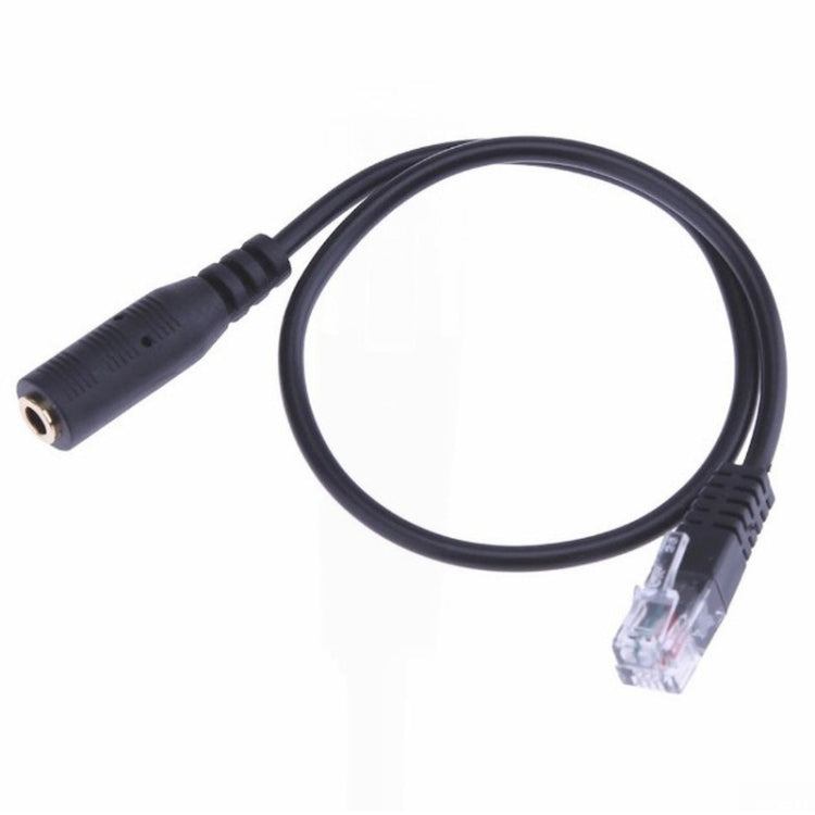 3,5 mm ligzda uz RJ9 datora/mobilā tālruņa austiņu un biroja tālruņa adaptera pārveidotāja kabelis, garums: 32 cm