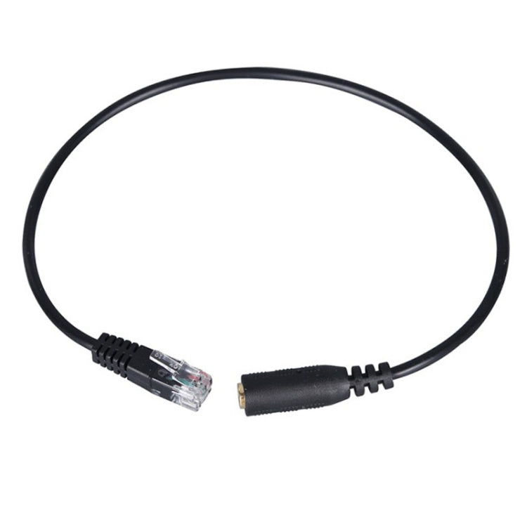3,5 mm ligzda uz RJ9 datora/mobilā tālruņa austiņu un biroja tālruņa adaptera pārveidotāja kabelis, garums: 32 cm