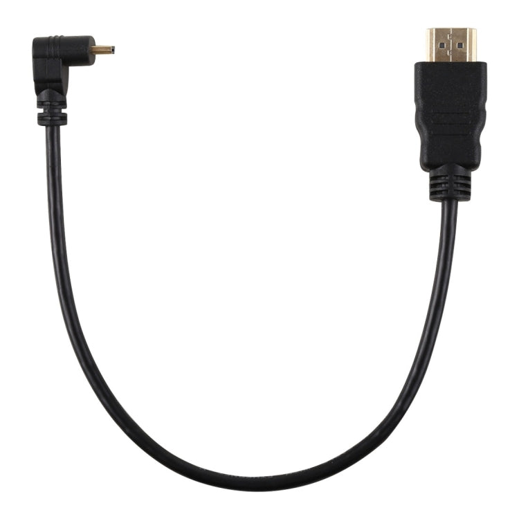 Кабель-адаптер 30 см 4K HDMI «папа» на Micro HDMI «плюс» угловой «папа» с позолоченным разъемом