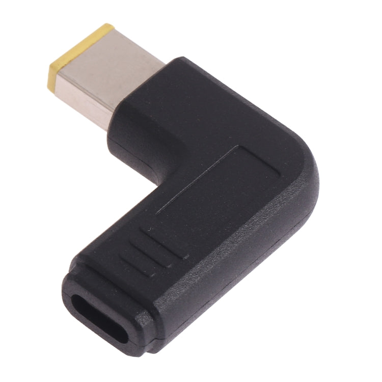 USB-C / Type-C Female to Lenovo Big Square Male Plug Elbow Adapter Connector for Lenovo Laptops