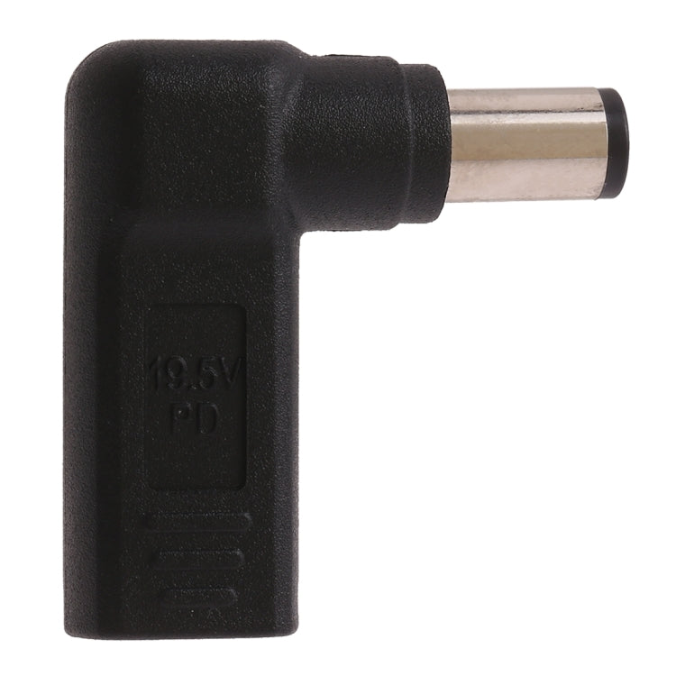 USB-C / Type-C Female to 7.4 x 5.0mm Male Plug Elbow Adapter Connector for HP Laptops