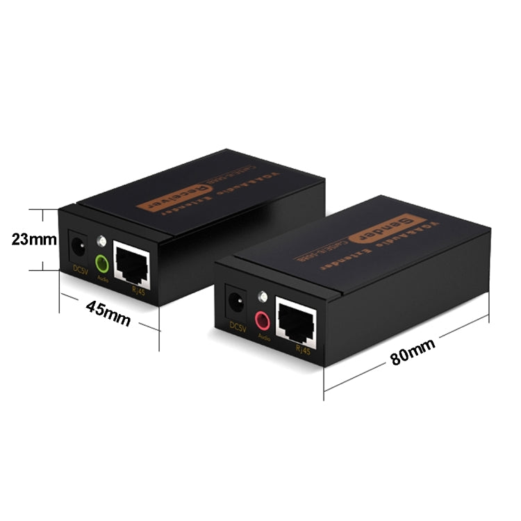VGA & Audio Extender 1920x1440 HD 100m Cat5e / 6-568B Network Cable Sender Receiver Adapter