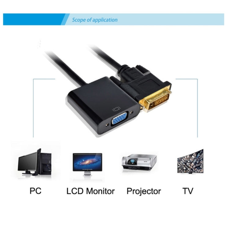 Переходник-конвертер DVI-D 24+1 Pin Man в VGA 15 Pin HDTV