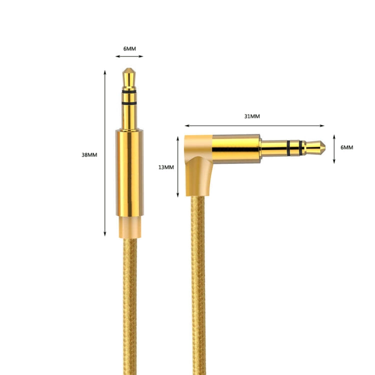 AV01 3,5 mm vīriešu-vīriešu elkoņa audio kabelis, garums: 1,5 m
