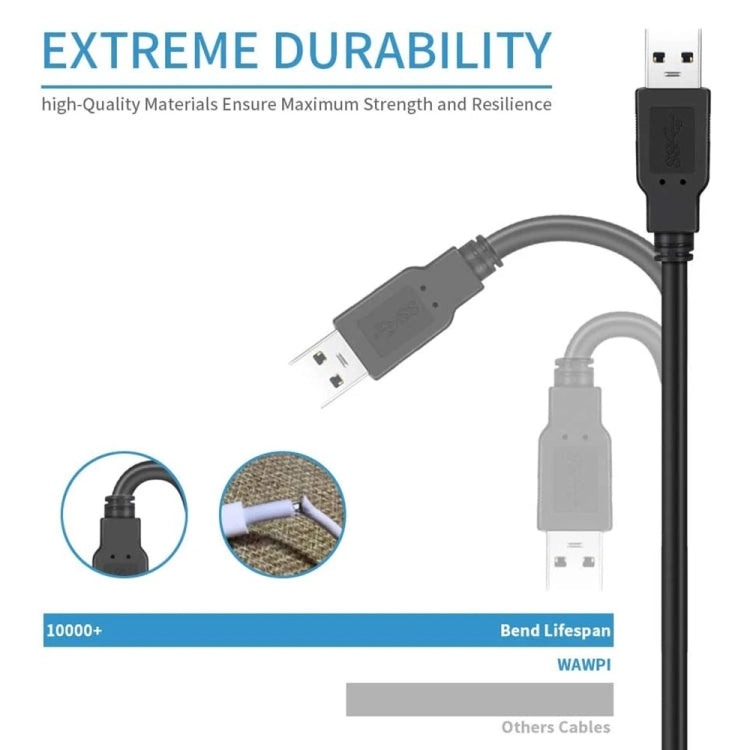 bk3507 Удлинительный кабель Dual USB 2.0 «папа» — Dual USB «мама» с отверстием для крепления, длина: 50 см