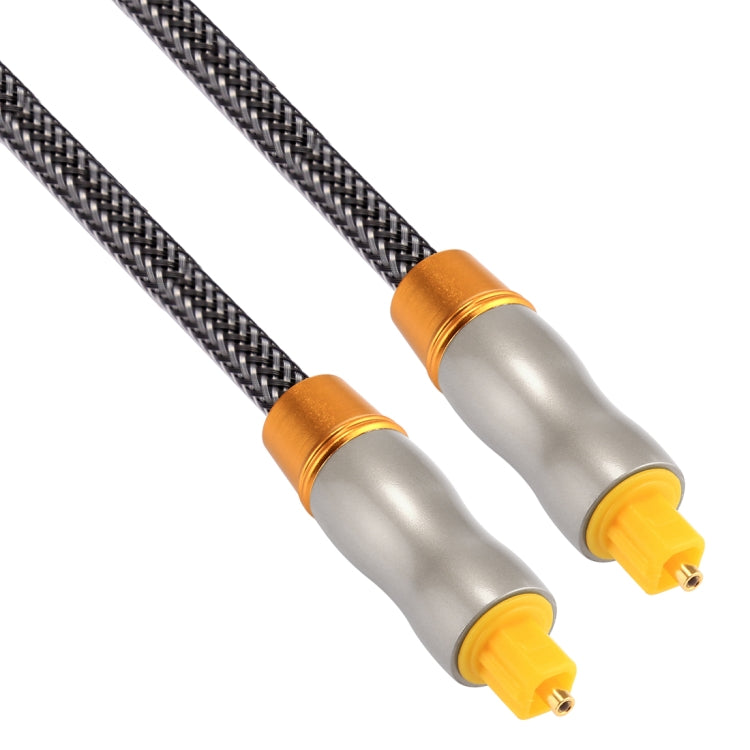 1,5 m ārējā daļa, 6,0 mm, apzeltīts metāla galviņas austs Toslink vīriešu un vīriešu digitālais optiskais audio kabelis