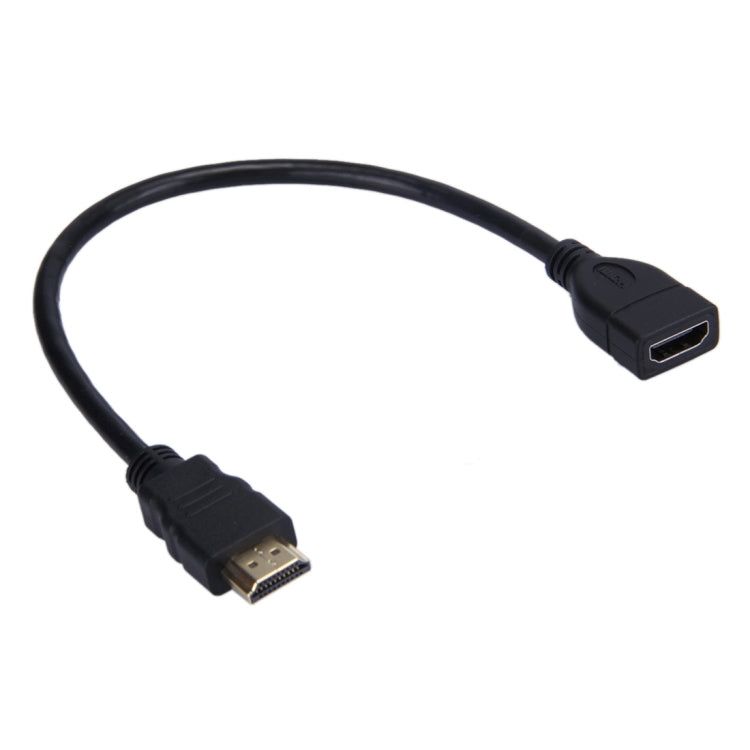 30 cm ātrgaitas HDMI 19 kontaktu vīriešu un HDMI 19 kontaktu sieviešu adaptera kabelis