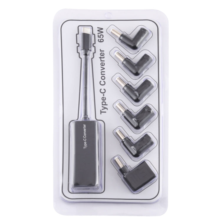 Адаптер питания для ноутбука 65 Вт USB-C / Type-C, конвертер в адаптер питания 6-в-1
