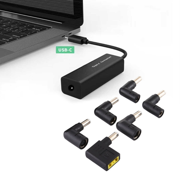Адаптер питания для ноутбука 65 Вт USB-C / Type-C, конвертер в адаптер питания 6-в-1