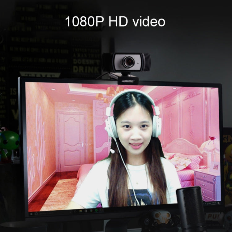 Веб-камера Aoni C33 Beauty FHD 1080P IPTV для телеконференций, обучения, прямой трансляции, компьютерная камера с микрофоном, без дисковода, Plug and Play