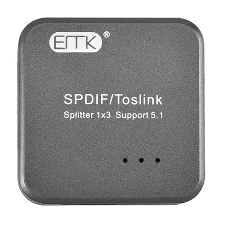 Цифровой оптический аудиоразветвитель SPDIF Toslink EMK 1 вход 3 выхода