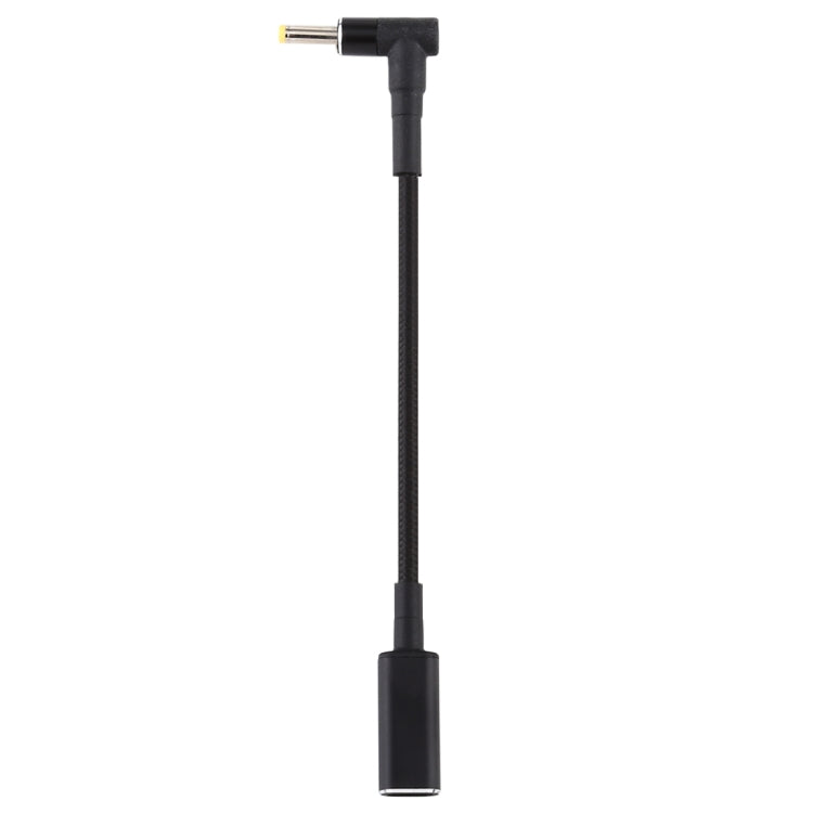 Кабель-адаптер с нейлоновой оплеткой 4,0 x 1,7 мм и угловым разъемом USB-C/Type-C