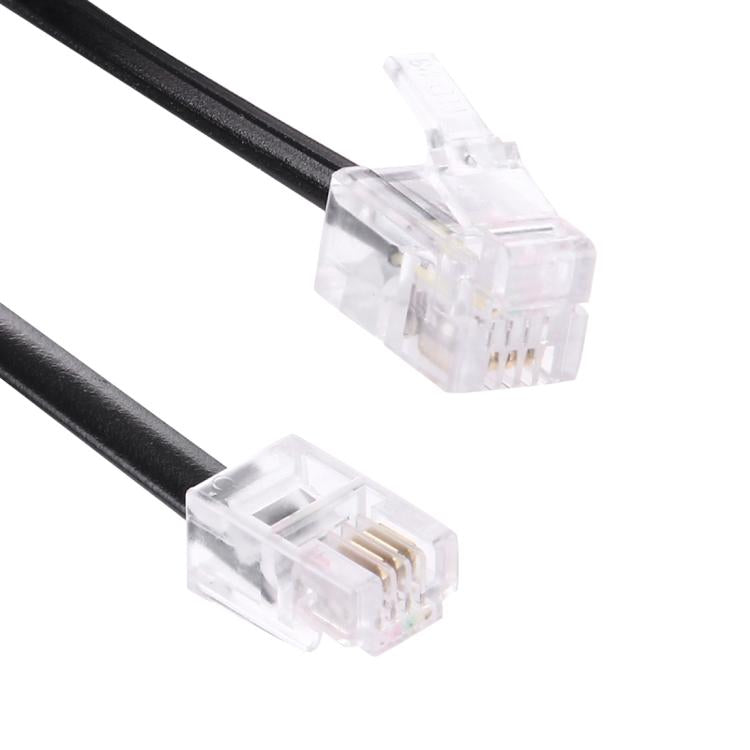 4 Core Male to Male RJ11 Spring Style Telephone Extension Coil Cable Cord Cable, Stretch Length: 5m