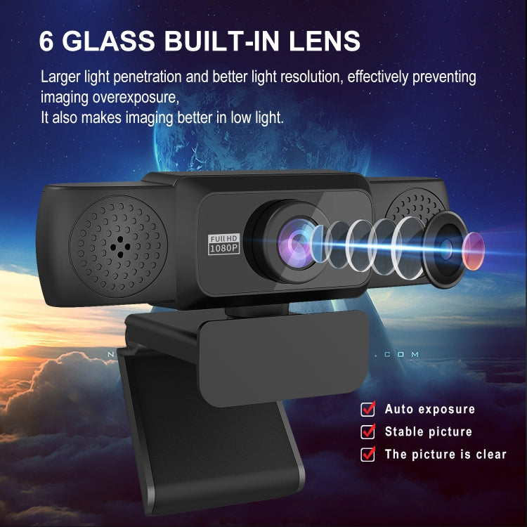 HXSJ S5 1080P Регулируемая HD видео веб-камера для ПК с микрофоном