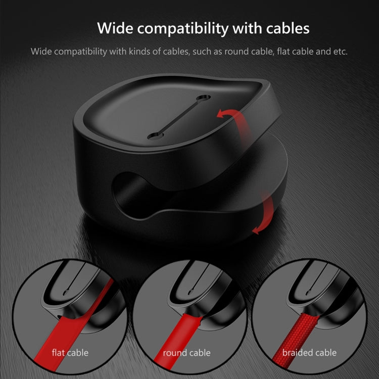 Настольный органайзер Baseus USB Cable Clip Desk Tidy с держателем для проводов и клейкой основой