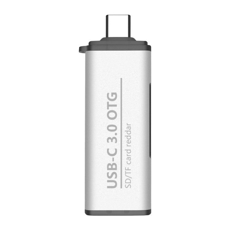 Адаптер ADS-103 3 в 1 Type-C (папа) на USB 3.0 (мама) + слоты для карт SD/TF, OTG, устройство для чтения карт SD/TF