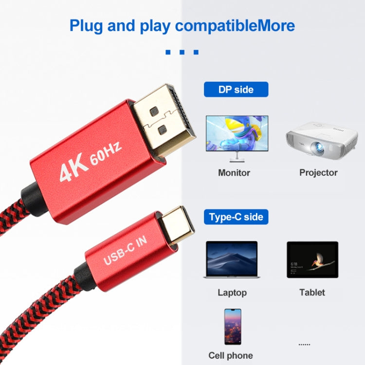 Кабель-адаптер 4K 60 Гц USB-C/Type-C (штекер) — DisplayPort (штекер) HD