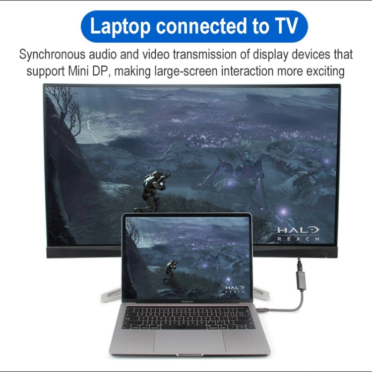 Кабель-адаптер 4K 60 Гц USB-C / Type-C (штекер) — Mini DisplayPort (гнездо)