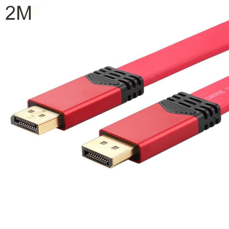 Плоский алюминиевый кабель-адаптер DisplayPort 1.2 (штекер) – DisplayPort 1.2 (штекер) 4K 60 Гц, длина кабеля: 2 м