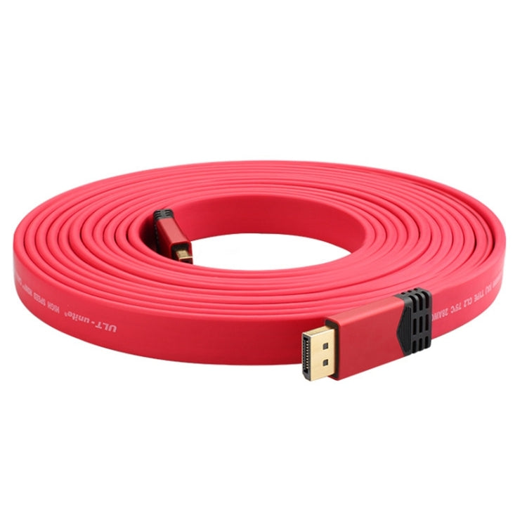 Плоский алюминиевый кабель-адаптер DisplayPort 1.2 (штекер) – DisplayPort 1.2 (штекер) 4K 60 Гц, длина кабеля: 2 м