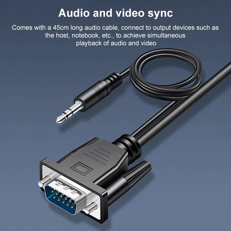 HDCO-VGAM2 1080P VGA-конвертер «папа» - «мама» HDMI с аудиокабелем 3,5 мм