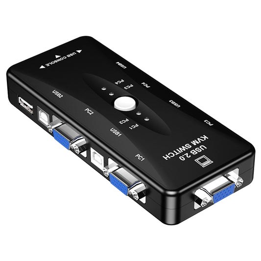 KSW-401V 4 порта VGA + 3 порта USB - VGA KVM-коммутатор с кнопкой управления для монитора, клавиатуры, мыши, ТВ-приставки