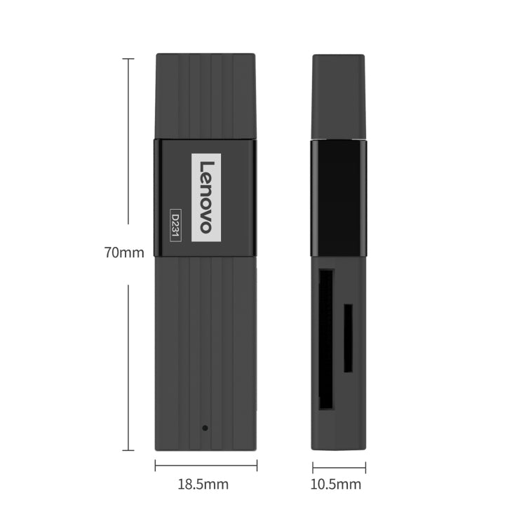 Original Lenovo D231 2 in 1 5Gbps USB 3.0 Card Reader
