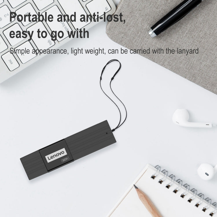 Original Lenovo D231 2 in 1 5Gbps USB 3.0 Card Reader