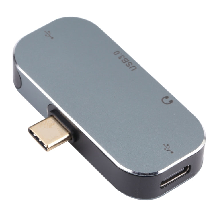 4-в-1 USB-C/Type-C (штекер) на USB-C/Type-C + 3,5 мм AUX + USB 3.0 + USB (гнездо)