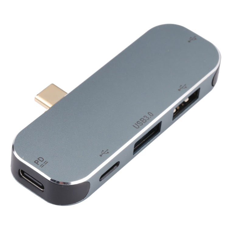Адаптер 5-в-1 USB-C/Type-C (папа) на два USB-C/Type-C + два USB + USB 3.0 (мама)