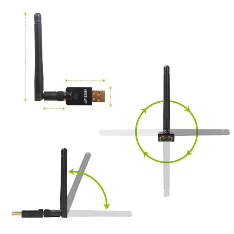Сетевая карта EDUP EP-DB1607, двухдиапазонный беспроводной Wi-Fi USB 2.0 Ethernet, 600 Мбит/с, 2,4 ГГц и 5 ГГц