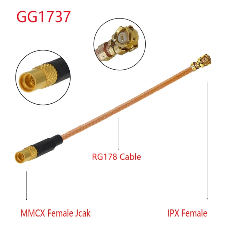 Кабель-адаптер IPX Female - GG1737 MMCX Female RG178, длина: 15 см