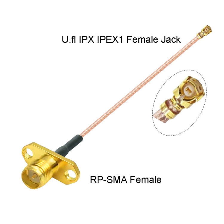 Кабель-адаптер IPX Female - RP-SMA Female RG178, длина: 15 см