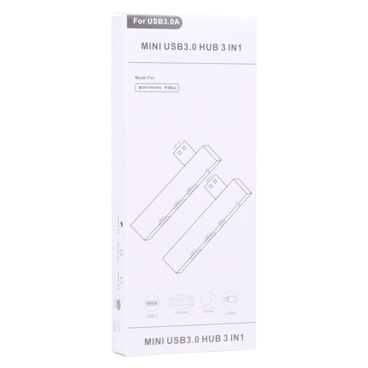 Адаптер 889C USB-штекер на USB 2.0+USB 3.0+USB-C/Type-C (гнездо)