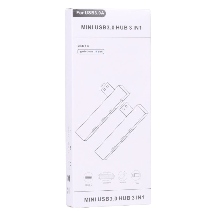 889R USB vīriešu uz divu USB 2.0 + USB 3.0 sieviešu adapteris