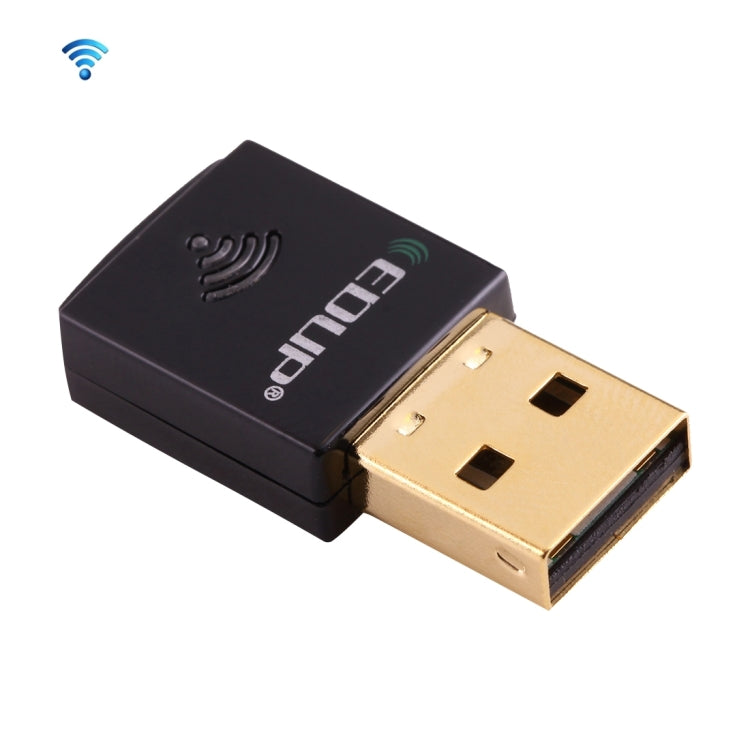 EDUP EP-AC1619 Мини Беспроводная USB-карта 600 Мбит/с 2,4 ГГц / 5,8 ГГц 150 Мбит/с + 433 Мбит/с Двухдиапазонная WiFi-сетевая карта для ноутбука / ноутбука / ПК