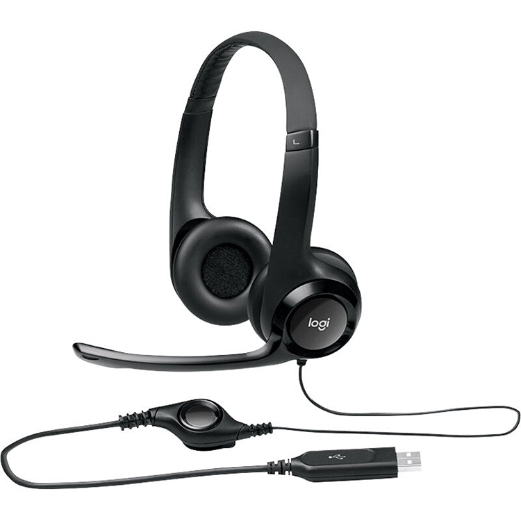 Проводная USB-гарнитура Logitech H390 со стереонаушниками и микрофоном с шумоподавлением