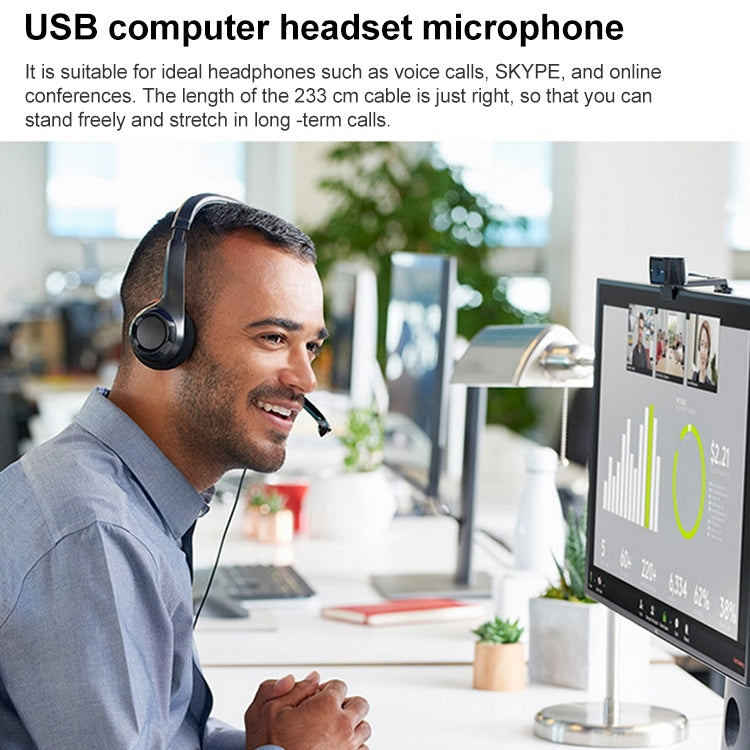 Проводная USB-гарнитура Logitech H390 со стереонаушниками и микрофоном с шумоподавлением