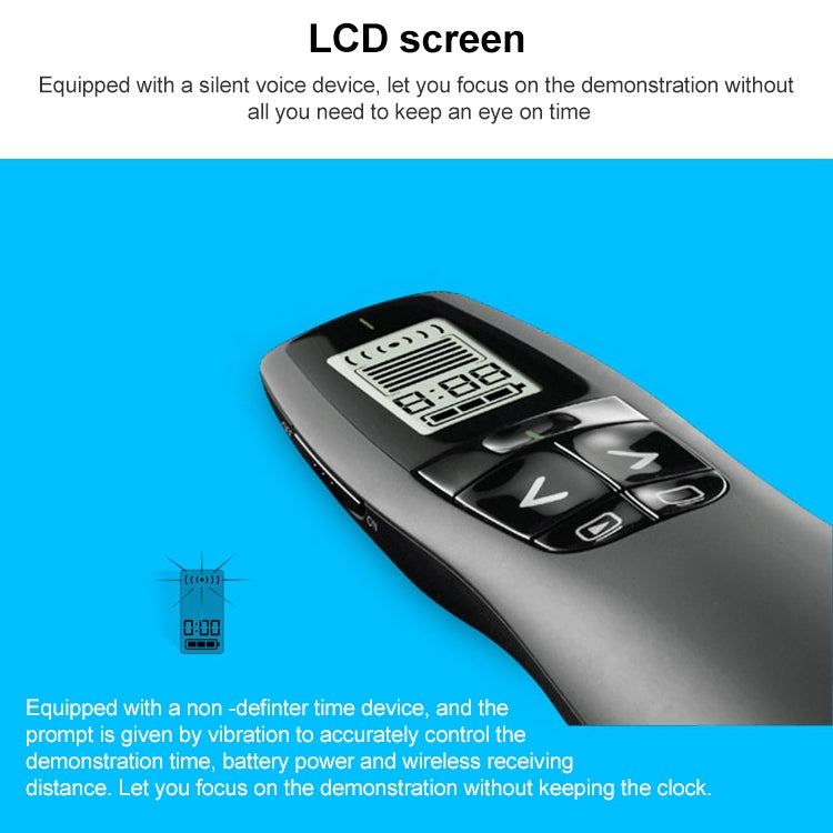 Беспроводной USB-презентер Logitech R800 2,4 ГГц с дистанционным управлением и флип-ручкой PPT
