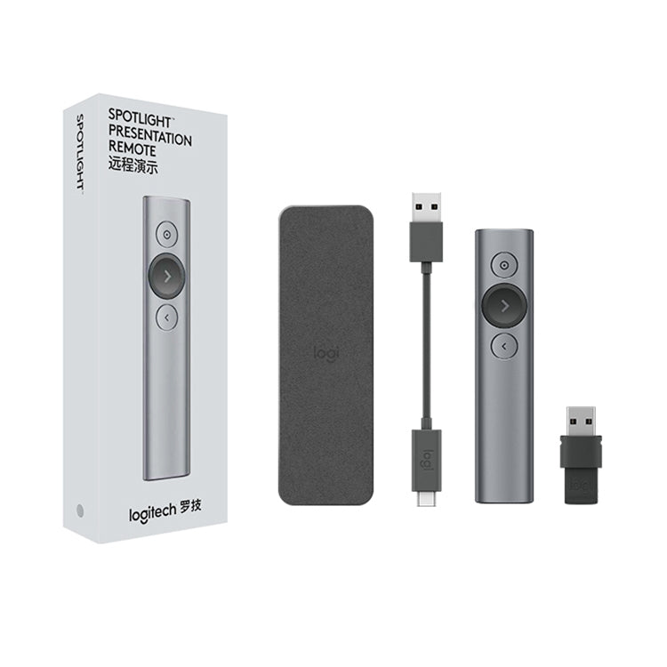 Беспроводной USB-прерыватель Logitech Spotlight 2,4 ГГц с дистанционным управлением и флип-ручкой для презентации PPT