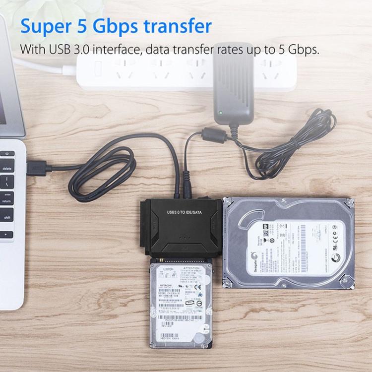 SATA / IDE to USB 3.0 Adapter 2.5 / 3.5 Inch Hard Drive Adapter Cable Converter, US Plug