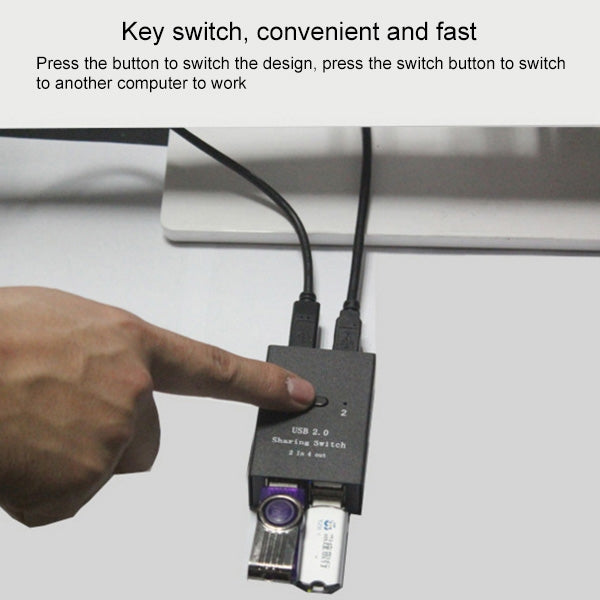 DY-B046 2 входа 4 выхода USB 2.0 коммутатор USB флэш-принтер адаптер