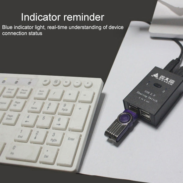 DY-B046 2 входа 4 выхода USB 2.0 коммутатор USB флэш-принтер адаптер