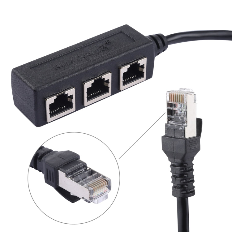 Сетевой удлинитель-разветвитель RJ45 для локальной сети Ethernet с 1 на 3 розетки