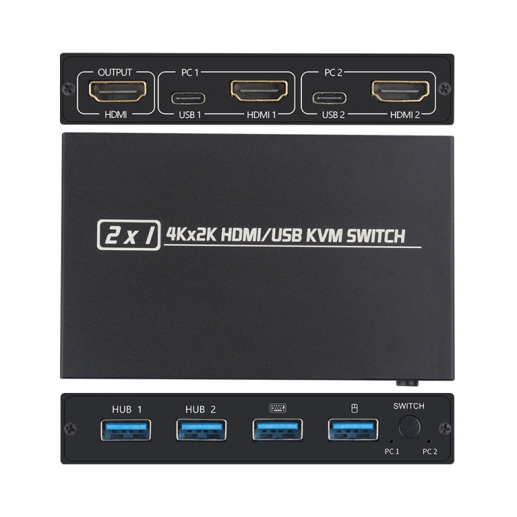 AM-KVM201CL 2x1 4Kx2K HDMI / USB / KVM-коммутатор