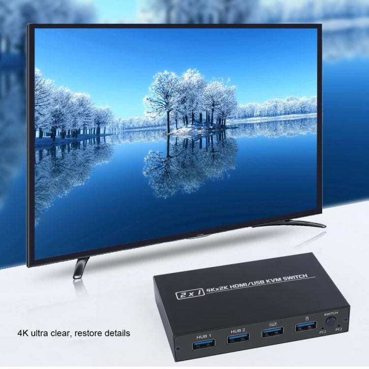 AM-KVM201CL 2x1 4Kx2K HDMI / USB / KVM-коммутатор