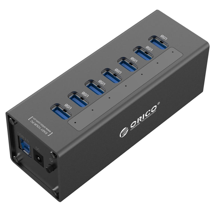 ORICO A3H7 алюминиевый высокоскоростной концентратор USB 3.0 на 7 портов с блоком питания 12 В/2,5 А для ноутбуков