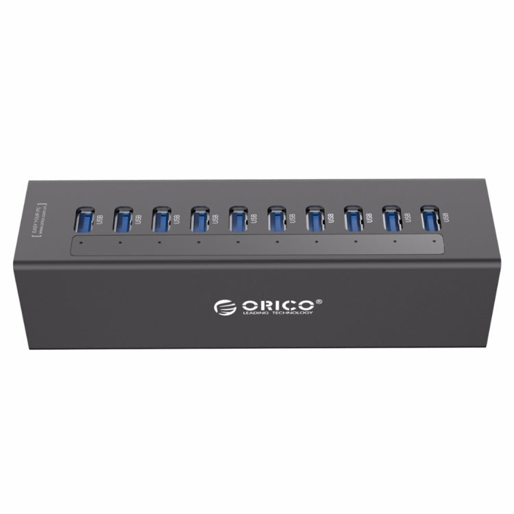 ORICO A3H10 алюминиевый высокоскоростной концентратор USB 3.0 на 10 портов с адаптером питания для ноутбуков