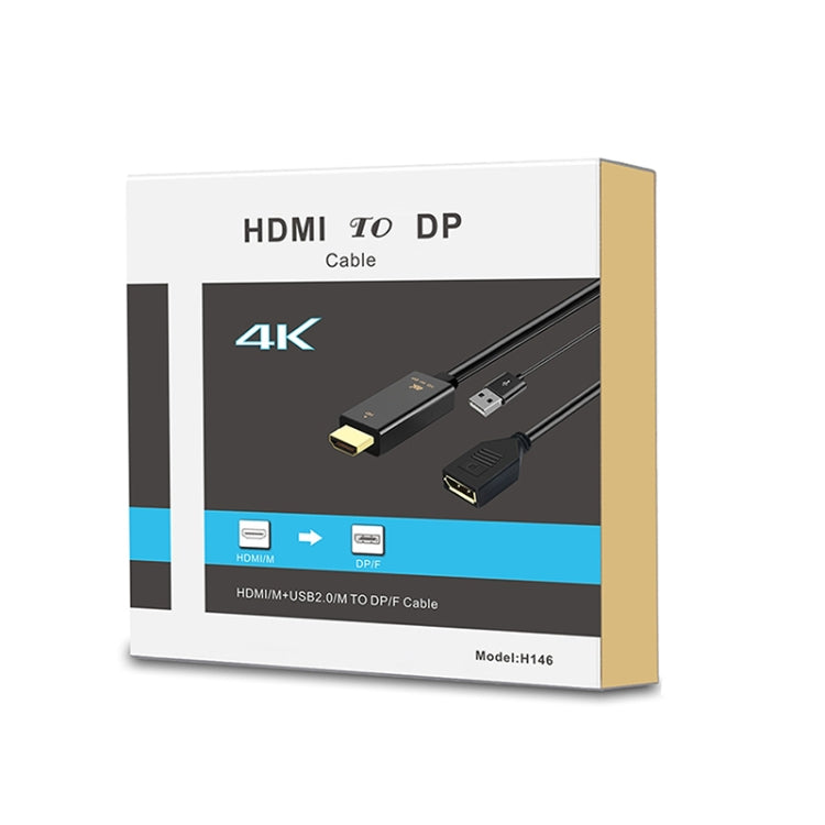 Кабель-адаптер H146 HDMI (штекер) + USB 2.0 (штекер) - DisplayPort (гнездо), длина: 25 см