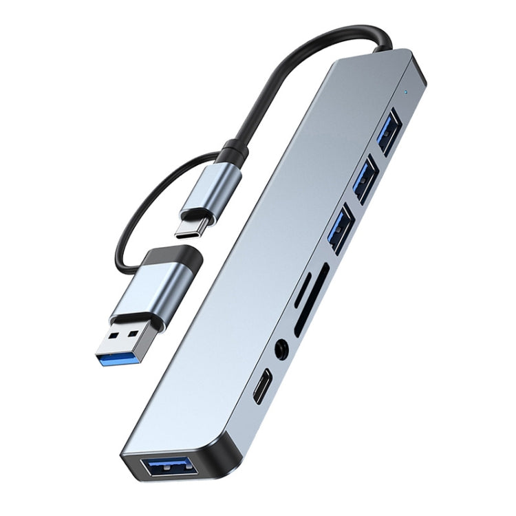 BYL-2218TU 8-в-1 USB + USB-C / Type-C - USB Многофункциональная док-станция-концентратор Адаптер
